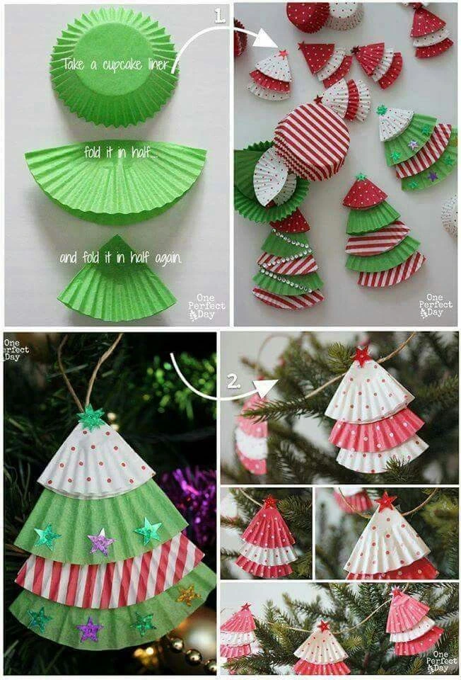 10 Easy Christmas holiday Crafts for Kids 6 Cupcake Liner Crafts