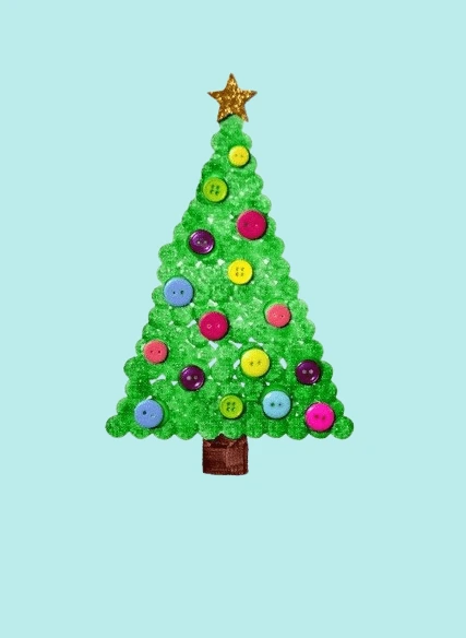 10 Easy Christmas holiday Crafts for Kids 7 Festive Felt Button Tree