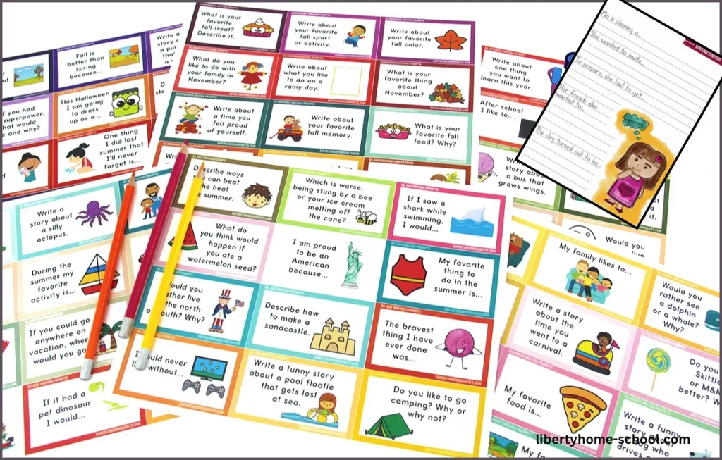 creative writing prompts for 10-year-olds 4 Printable creative writing worksheet for 10-year-old homeschool students featuring a fun prompt, drawing space, and lined area for storytelling.
