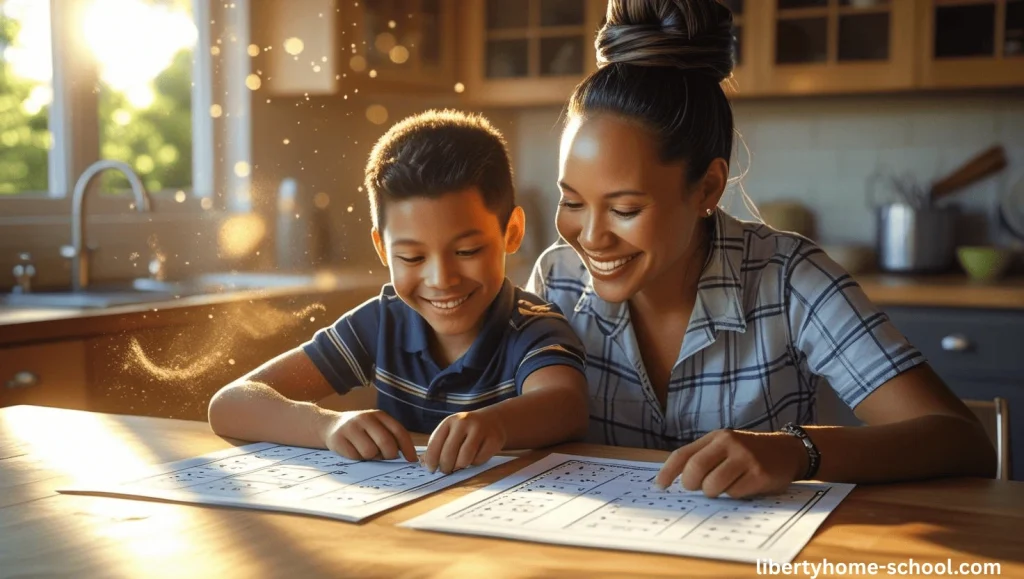 Real-Life Math for 10-Year-Olds | A Homeschool Mom’s Guide 2 "Homeschooling mom and 10-year-old child enjoying math together" Math for 10-Year-Olds