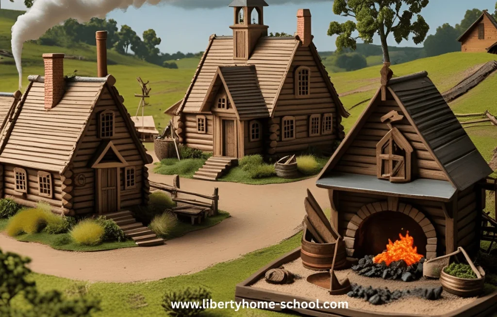Engaging Social Studies Activities for 10-Year-Olds 7 Child using craft sticks, clay, and paper to build a small model of a pioneer or colonial village"