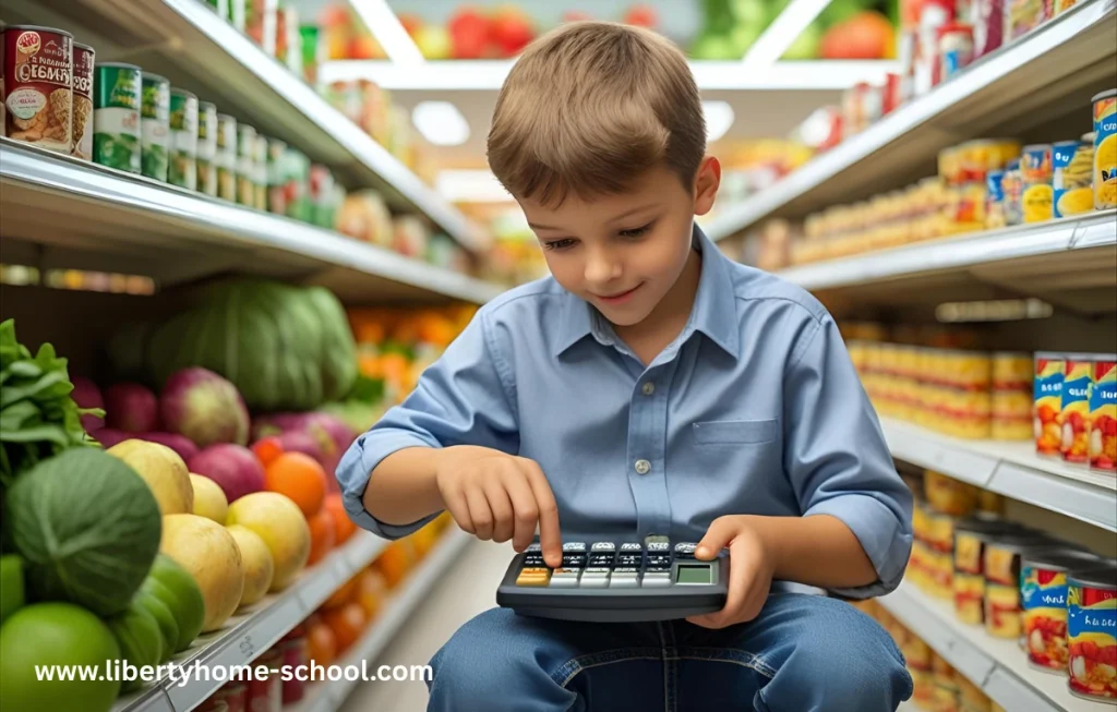 Real-Life Math for 10-Year-Olds | A Homeschool Mom’s Guide 6 10-year-old calculating prices during grocery shopping