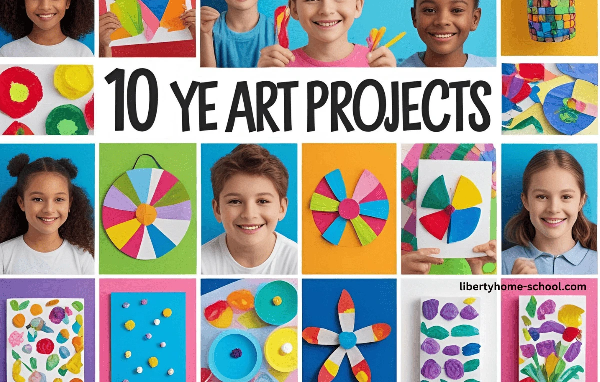 Top 12 Easy Art Projects for 10-Year-Olds at Home (Low-Cost & Fun DIY Crafts) 1 Mother and 10-year-old child doing a fun and easy art project together at home
