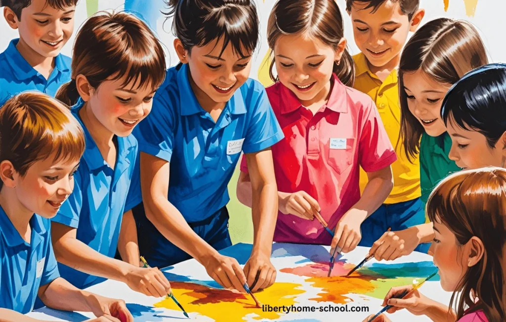 Top 12 Easy Art Projects for 10-Year-Olds at Home (Low-Cost & Fun DIY Crafts) 5 Mosaic heart made from small colored paper squares glued to white paper