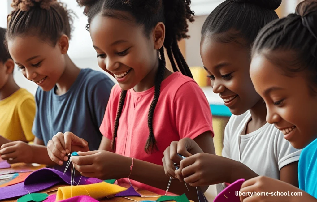 Top 12 Easy Art Projects for 10-Year-Olds at Home (Low-Cost & Fun DIY Crafts) 9 Stuffed felt shapes sewn with thread, perfect for beginners